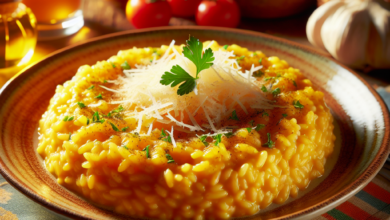 Risotto alla Milanese: un'opera d'arte culinaria.